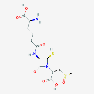 1-[(1S)-Carboxy-2-(methylsulfinyl)ethyl]-(3R)-[(5S)-5-amino-5-carboxypentanamido]-(4R)-sulfanylazetidin-2-one