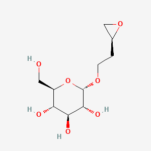 molecular formula C10H18O7 B10777769 2-Hydroxymethyl-6-(2-oxiranyl-ethoxy)-tetrahydro-pyran-3,4,5-triol 