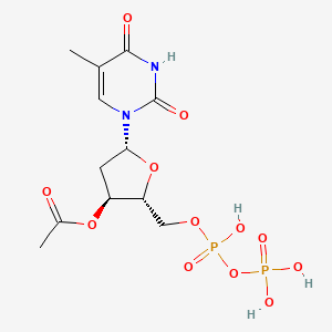 molecular formula C12H18N2O12P2 B10777798 3'-O-Acetylthymidine-5'-diphosphate 