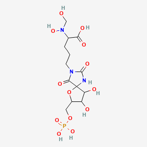 5-[8,9-Dihydroxy-2,4-dioxo-7-(phosphonooxymethyl)-6-oxa-1,3-diazaspiro[4.4]nonan-3-yl]-2-[hydroxy(hydroxymethyl)amino]pentanoic acid