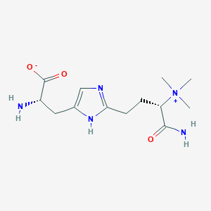 molecular formula C13H23N5O3 B10777883 2'-(3-Carboxamido-3-(trimethylammonio)propyl)-L-histidine CAS No. 1605275-03-3