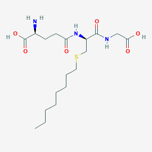 molecular formula C18H33N3O6S B10777907 H-gGlu-D-Cys(octyl)(octyl)-Gly-OH 