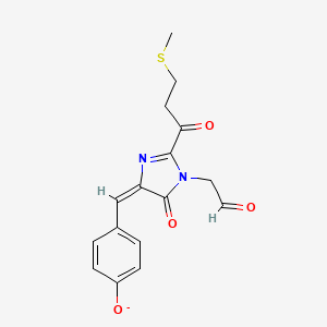 4-{(Z)-[2-[3-(Methylsulfanyl)Propanoyl]-5-Oxo-1-(2-Oxoethyl)-1,5-Dihydro-4h-Imidazol-4-Ylidene]Methyl}Benzenolate