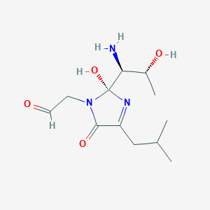 [2-(1-Amino-2-hydroxypropyl)-2-hydroxy-4-isobutyl-5-oxo-2,5-dihydro-1H-imidazol-1-YL]acetaldehyde