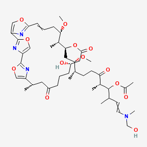 [(5S,9S,10S)-11-[(10S,16S,20S,21R,22S)-16-hydroxy-22-methoxy-10,21-dimethyl-12,18-dioxo-3,7,19,27-tetraoxa-29,30,31-triazatetracyclo[24.2.1.12,5.16,9]hentriaconta-1(28),2(31),4,6(30),8,24,26(29)-heptaen-20-yl]-1-[hydroxymethyl(methyl)amino]-10-methoxy-3,5,9-trimethyl-6-oxoundec-1-en-4-yl] acetate