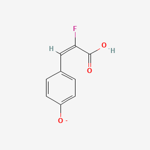 molecular formula C9H6FO3- B10778071 (E)-2-Fluoro-P-hydroxycinnamate 