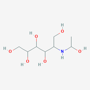 molecular formula C8H19NO6 B10778095 5-(1-Hydroxyethylamino)hexane-1,2,3,4,6-pentol 