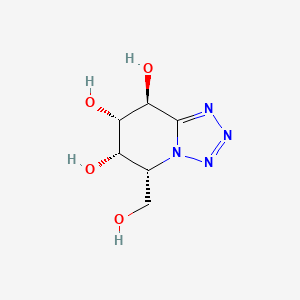 molecular formula C6H10N4O4 B10778310 (5R, 6S, 7S, 8S)-5-Hydroxymethyl-6,7,8-trihydroxy-tetrazolo[1,5-A]piperidine 