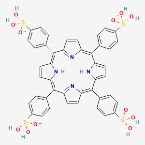 molecular formula C44H34N4O12S4-4 B10778330 5,10,15,20-Tetrakis(4-sulpfonatophenyl)-21H,23H-porphine 