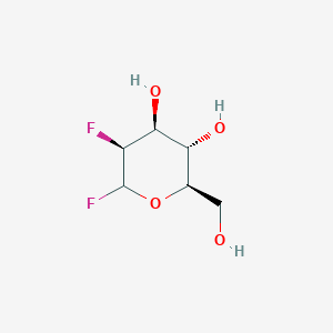 molecular formula C6H10F2O4 B10778336 (2R,3S,4S,5S)-5,6-difluoro-2-(hydroxymethyl)oxane-3,4-diol 