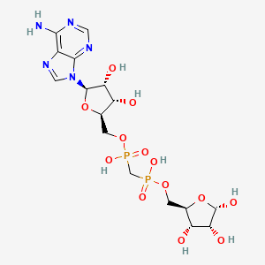 molecular formula C16H25N5O13P2 B10778362 alpha-beta Methylene ADP-ribose 