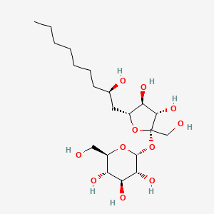 molecular formula C20H38O11 B10778366 2-[3,4-Dihydroxy-2-hydroxymethyl-5-(2-hydroxy-nonyl)-tetrahydro-furan-2-yloxy]-6-hydroxymethyl-tetra hydro-pyran-3,4,5-triol 