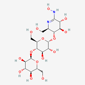 molecular formula C18H32N2O15 B10778387 Maltosyl-alpha (1,4)-(Z,3S,4S,5R,6R)-3,4,5-trihydroxy-6-hydroxymethyl-piperidin-2-one oxime 