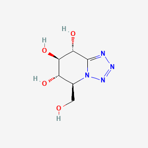 molecular formula C6H10N4O4 B10778395 (5r,6s,7s,8s)-5-Hydroxymethyl-6,7,8-Trihydroxy-Tetrazolo[1,5-a]Piperidine 