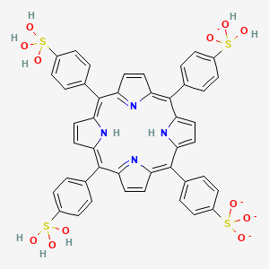 [4-[10,15-Bis[4-(trihydroxy-lambda4-sulfanyl)phenyl]-20-[4-(trioxido-lambda4-sulfanyl)phenyl]-21,23-dihydroporphyrin-5-yl]phenyl]-dihydroxy-oxido-lambda4-sulfane