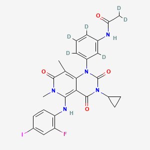 molecular formula C26H23FIN5O4 B10778706 Trametinib-d6 