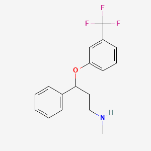 molecular formula C17H18F3NO B10778736 N-Methyl-3-[3-(trifluoromethyl)phenoxy]-3-phenyl-1-propanamine 