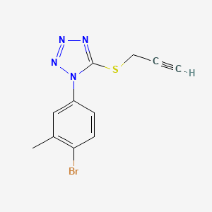 molecular formula C11H9BrN4S B10778792 1-(4-Bromo-3-methyl-phenyl)-5-prop-2-ynylsulfanyl-tetrazole 