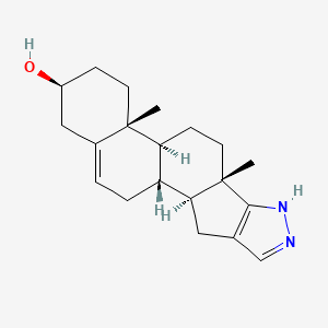 molecular formula C20H28N2O B10778903 (1R,2S,9S,12S,13R,16S)-9,13-dimethyl-6,7-diazapentacyclo[10.8.0.02,9.04,8.013,18]icosa-4(8),5,18-trien-16-ol CAS No. 5108-93-0