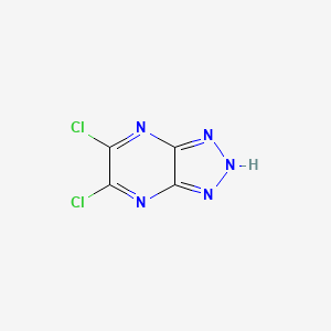 molecular formula C4HCl2N5 B10778970 5,6-dichloro-2H-triazolo[4,5-e]pyrazine 