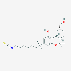 molecular formula C26H39NO3S B10778985 (6aR,9R,10aR)-9-(hydroxymethyl)-3-(8-isothiocyanato-2-methyloctan-2-yl)-6,6-dimethyl-6a,7,8,9,10,10a-hexahydrobenzo[c]chromen-1-ol 