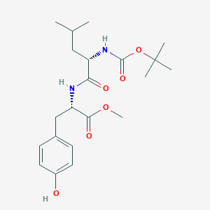 B107790 methyl (2S)-3-(4-hydroxyphenyl)-2-[[(2S)-4-methyl-2-[(2-methylpropan-2-yl)oxycarbonylamino]pentanoyl]amino]propanoate CAS No. 18658-65-6