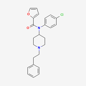 molecular formula C24H25ClN2O2 B10779124 N-(4-chlorophenyl)-N-(1-phenethylpiperidin-4-yl)furan-2-carboxamide CAS No. 2748496-77-5