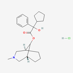 molecular formula C22H32ClNO3 B10779328 Phencynonate hydrochloride CAS No. 172451-71-7