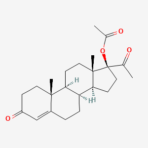 molecular formula C23H32O4 B10779386 17-Acetoxyprogesterone 