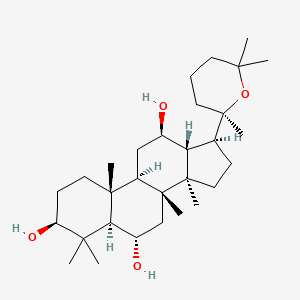 molecular formula C30H52O4 B10779515 (1S,3aR,3bR,5S,5aR,7S,9aR,9bR,11R,11aR)a 3a,3b,6,6,9aapentamethyla1a[(2R)a2,6,6a trimethyloxana2ayl]ahexadecahydroa1Ha cyclopenta[a]phenanthrenea5,7,11atriol CAS No. 66007-98-5