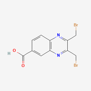 molecular formula C11H8Br2N2O2 B10779518 6-Quinoxalinecarboxylic acid, 2,3-bis(bromomethyl)- CAS No. 32602-11-2