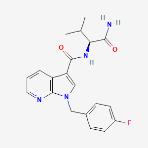 (S)-N-(1-amino-3-methyl-1-oxobutan-2-yl)-1-(4-fluorobenzyl)-1H-pyrrolo[2,3-b]pyridine-3-carboxamide