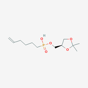 [(4S)-2,2-Dimethyl-1,3-dioxolan-4-YL]methyl hydrogen hex-5-enylphosphonate