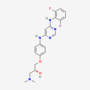 (2R)-1-[4-({6-[(2,6-Difluorophenyl)amino]pyrimidin-4-YL}amino)phenoxy]-3-(dimethylamino)propan-2-OL