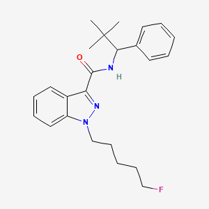 molecular formula C24H30FN3O B10779680 N-(2,2-dimethyl-1-phenylpropyl)-1-(5-fluoropentyl)-1H-indazole-3-carboxamide 