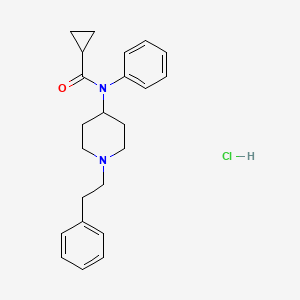 molecular formula C23H29ClN2O B10779682 Cyclopropyl fentanyl hydrochloride CAS No. 2306825-44-3