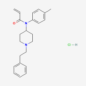 molecular formula C23H29ClN2O B10779686 N-(1-phenethylpiperidin-4-yl)-N-(p-tolyl)acrylamide,monohydrochloride CAS No. 2748409-55-2