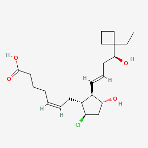 molecular formula C22H35ClO4 B10779689 (Z)-7-[(1R,2R,3R,5R)-5-chloro-2-[(E,4S)-4-(1-ethylcyclobutyl)-4-hydroxybut-1-enyl]-3-hydroxycyclopentyl]hept-5-enoic acid 