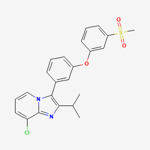 8-Chloro-2-isopropyl-3-(3-(3-(methylsulfonyl)phenoxy)phenyl)imidazo[1,2-a]pyridine