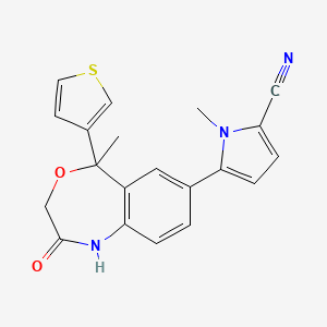 1-Methyl-5-[5-methyl-2-oxo-5-(3-thienyl)-1,2,3,5-tetrahydro-4,1-benzoxazepin-7-yl]-1H-pyrrole-2-carbonitrile