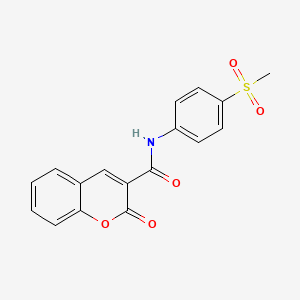 molecular formula C17H13NO5S B10779763 3-Carboxamido coumarin, 21 