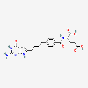 N-{4-[4-(2-Amino-4-oxo-4,7-dihydro-3H-pyrrolo[2,3-d]pyrimidin-6-yl)butyl]benzoyl}-L-glutamic Acid