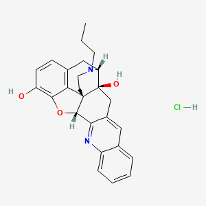 molecular formula C26H27ClN2O3 B10779842 (1S,2S,14R,22R)-23-propyl-15-oxa-12,23-diazaheptacyclo[14.9.1.01,14.02,22.04,13.06,11.020,26]hexacosa-4,6,8,10,12,16,18,20(26)-octaene-2,17-diol;hydrochloride 