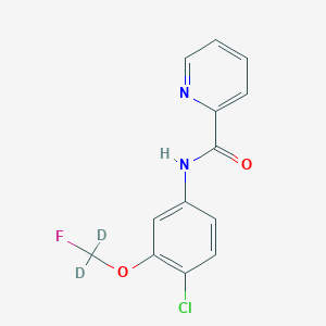 molecular formula C13H10ClFN2O2 B10779850 N-[4-chloro-3-[dideuterio(fluoro)methoxy]phenyl]pyridine-2-carboxamide 