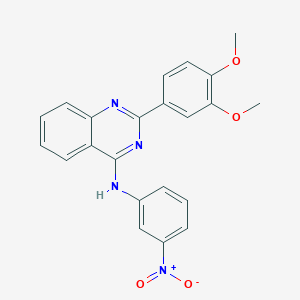 2-(3,4-dimethoxyphenyl)-N-(3-nitrophenyl)quinazolin-4-amine