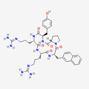 molecular formula C39H51N11O6 B10779917 cyclo[2Nal-Pro-D-Tyr-Arg-Arg] 