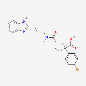 methyl 5-[3-(1H-benzimidazol-2-yl)propyl-methylamino]-2-(4-bromophenyl)-5-oxo-2-propan-2-ylpentanoate