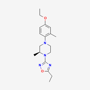 3-[(2S)-4-(4-ethoxy-2-methylphenyl)-2-methylpiperazin-1-yl]-5-ethyl-1,2,4-oxadiazole