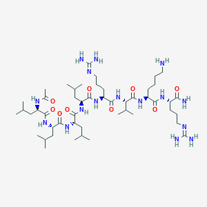 molecular formula C49H94N16O9 B10780016 Ac-D-Leu-Leu-Leu-Leu-Arg-Val-Lys-Arg-NH2 