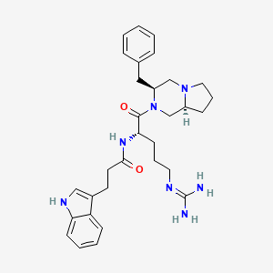 N-[(S)-1-((3S,8aS)-3-benzyl-hexahydro-pyrrolo[1,2-a]pyrazine-2-carbonyl)-4-guanidino-butyl]-3-(1H-indol-3-yl)-propionamide